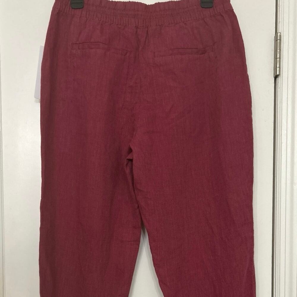 Athleta Retreat Linen Jogger Pants Coffeeberry 6 NWT Resort Vacation Summer - Picture 8 of 15